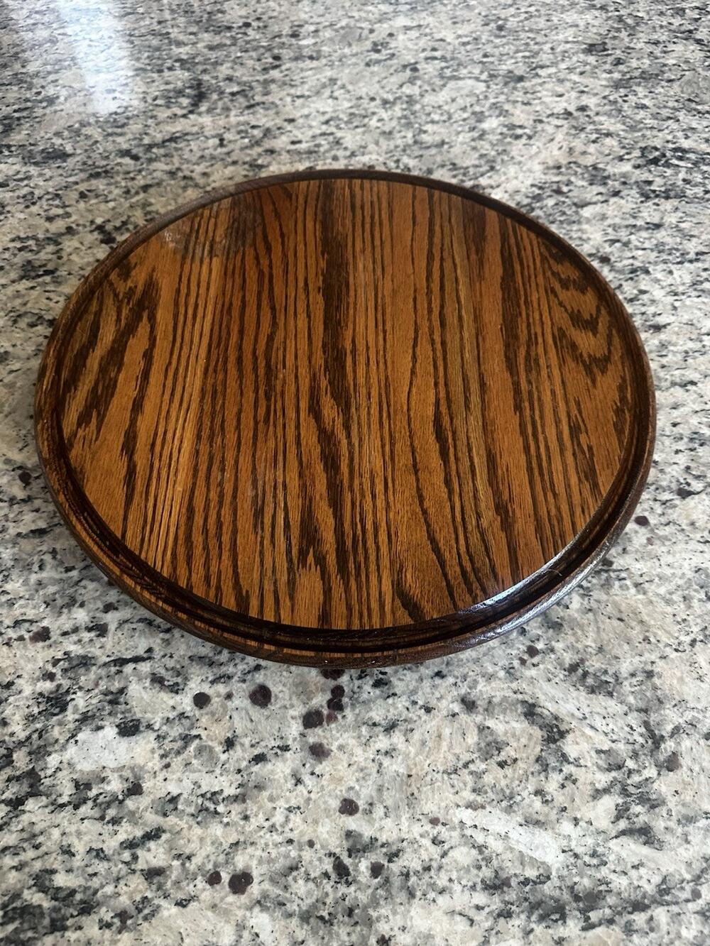 15” Round Wood Tabletop Lazy Susan